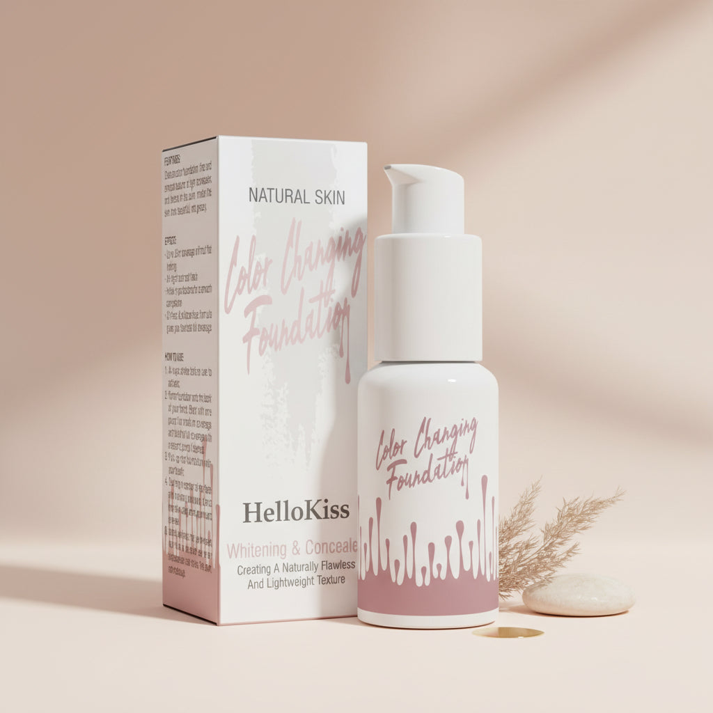 Brightening liquid foundation for natural-looking makeup.