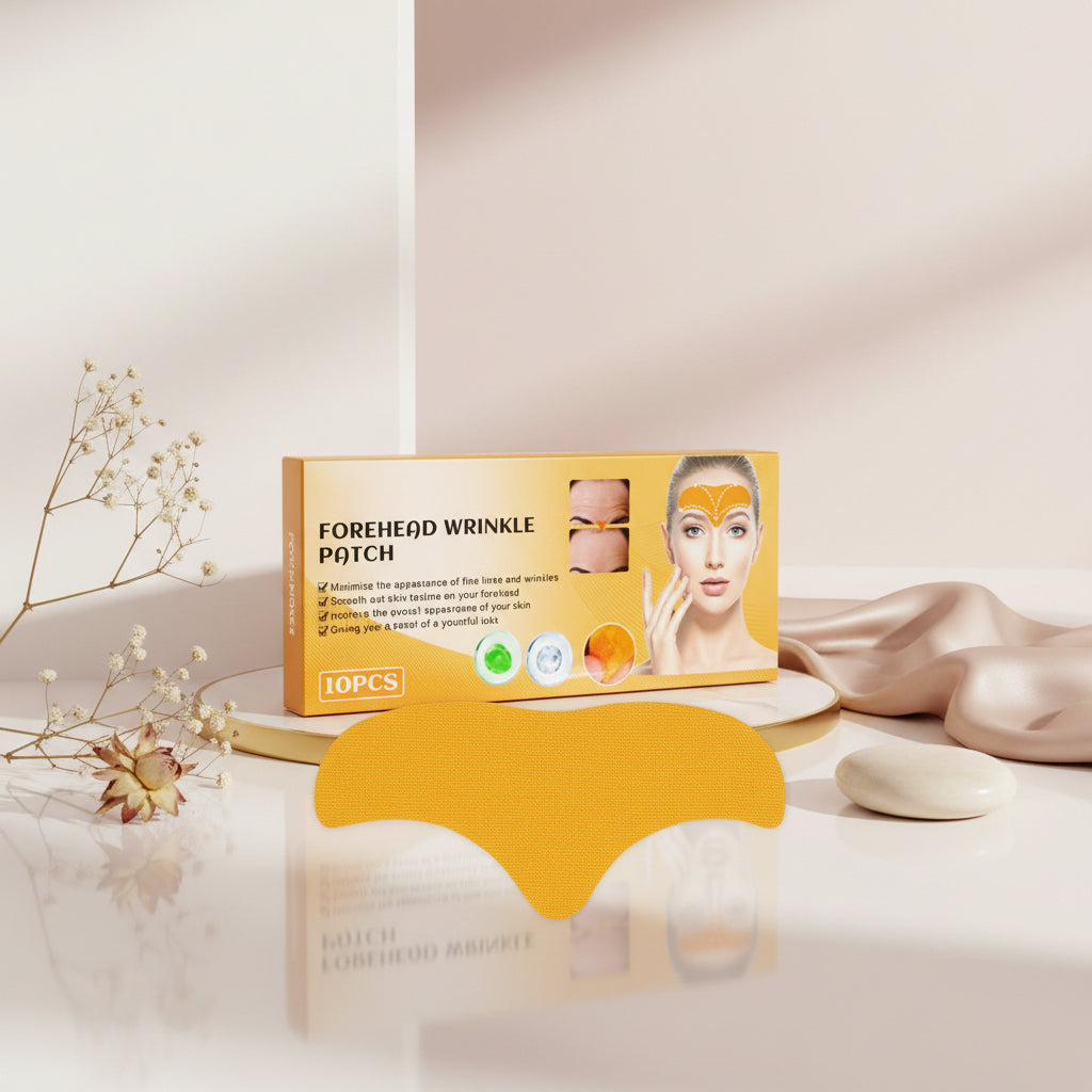 Forehead patches for a nighttime skincare routine.