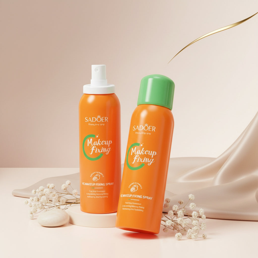 Fine mist makeup finishing spray for everyday beauty routines.